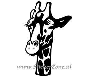 Sticker van een Giraffe