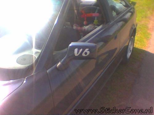 Audi met V6 Sticker