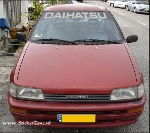 Voorbeeld van een Daihatsu Charade met Daihatsu sticker (bestelnr.STDAI-1)