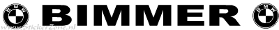 Bimmer Sticker met BMW Logo