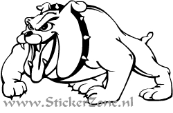 Aggressieve Bulldog Sticker