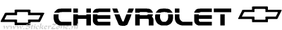Chevrolet Sticker met Logo in een futuristische letter 