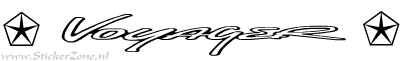 Chrysler Sticker met Logo in een letter met schreef
