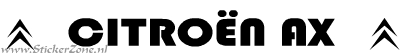 Citroen AX Sticker met logo in een speciale letter