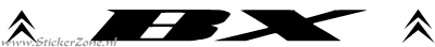 Citroen BX Sticker met logo in de originele letter