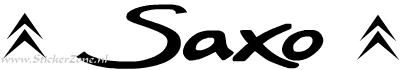 Citroen Saxo  Sticker met logo in de originele letter
