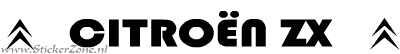 Citroen ZX Sticker met logo in een speciale letter