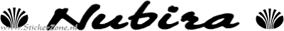 Nubira Sticker met Logo in de originele letter