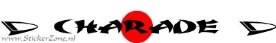 Charade Sticker met logo in Japanse Stijl met de Rising Sun
