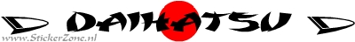 Daihatsu Sticker met logo in Japanse Stijl met de Rising Sun