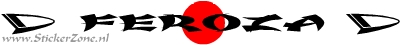 Feroza Sticker met logo in Japanse Stijl met de Rising Sun