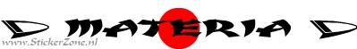 Materia Sticker met logo in Japanse Stijl met de Rising Sun