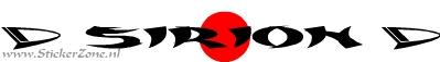 Sirion Sticker met logo in Japanse Stijl met de Rising Sun