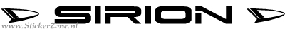 Sirion Sticker met logo in een futuristische letter