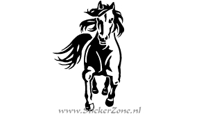 Sticker van een aanstormend Paard