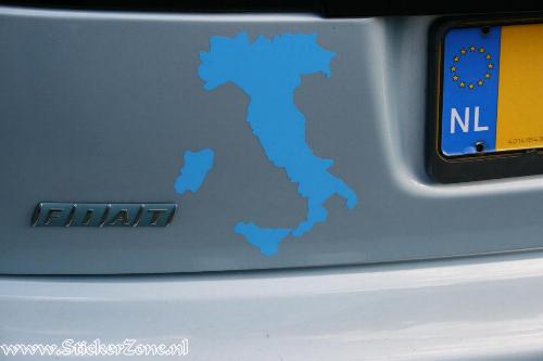 Fiat met Italie Sticker