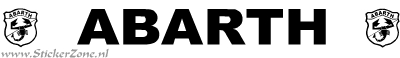 Abarth Sticker met logo in de originele letter