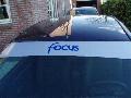 Ford Focus met Raamband en Focussticker