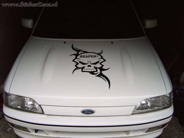 Ford Escort met custom Sticker Reaper 2