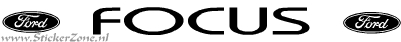 Ford Focus Sticker met Logo in een strakke letter