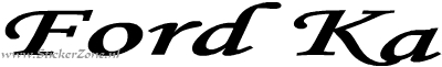 Ford Ka Sticker in een sierlijke letter