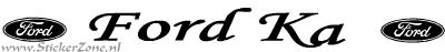 Ford Ka Sticker met logo in een sierlijke letter