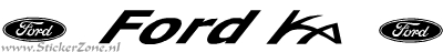 Ford Ka Sticker met logo in een leuke letter