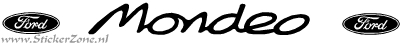 Ford Mondeo Sticker met Logo in de originele letter