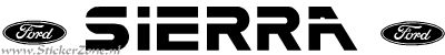 Ford Sierra Sticker met logo in de originele letter
