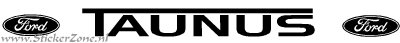Ford Taunus Sticker met Logo in een leuke letter