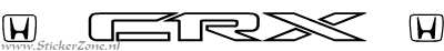 Honda CRX Sticker in de originele open letter