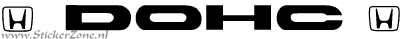 DOHC Sticker met logo in originele dichte letter
