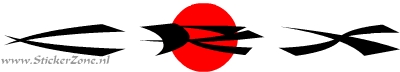 Honda CRX Sticker Japanse Stijl met de Rising Sun
