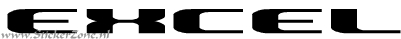 Hyundai Excel Sticker in een elegante letter
