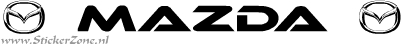 Mazda Sticker met logo in een futuristische letter