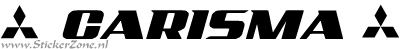Mitsubishi Carisma Sticker met Logo in een strakke letter