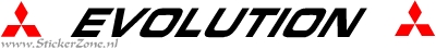 Mitsubishi Lancer Evolution Sticker met Logo