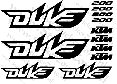 Stickerset KTM Duke 200