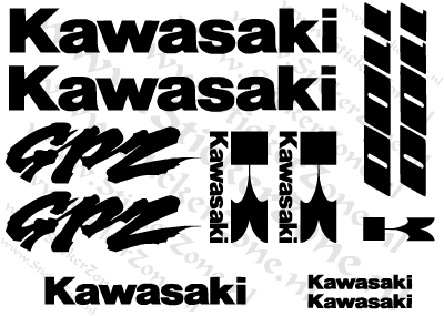 Stickerset Kawasaki GPZ 1100