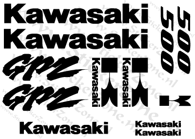 Stickerset Kawasaki GPZ 500