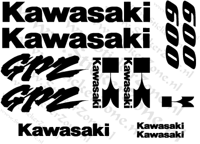 Stickerset Kawasaki GPZ 600