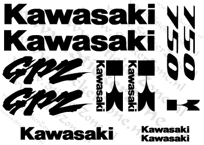 Stickerset Kawasaki GPZ 750