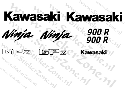 Stickerset Kawasaki GPZ 900 R