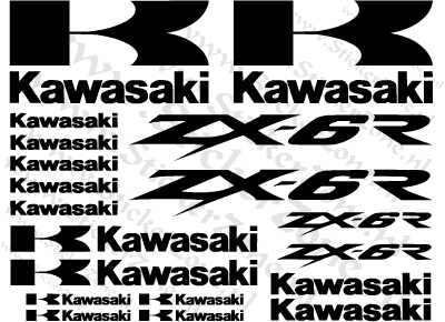 Stickerset Kawasaki ZX6R