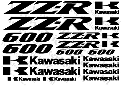 Stickerset Kawasaki ZZR 600