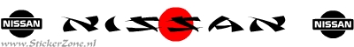 Nissan Sticker met Logo Japanse Stijl met de Rising Sun