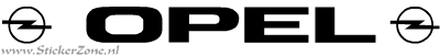 Opel Sticker met logo in de originele letter