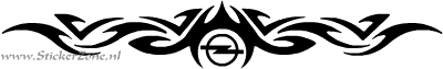 Opel Logo in Tribal verwerkt