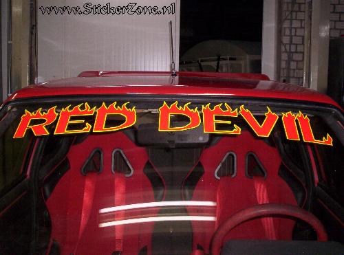 205 Dimma met Sticker Red Devil