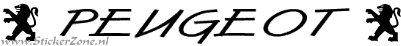 Peugeot Sticker met logo in een grappige letter